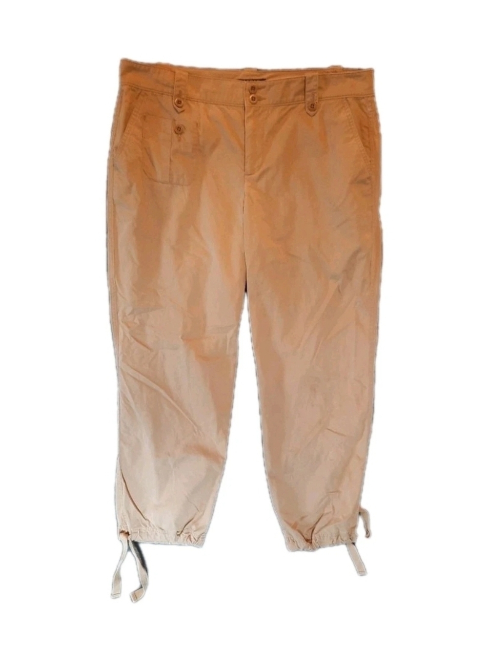 Lauren Ralph Lauren Pants Womans 12 Tan Wide Leg Relaxed Preppy Classic